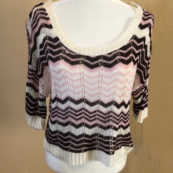 ❇️ Sweater, ...at last, Size L, Chevron pattern - Picture 1 of 4